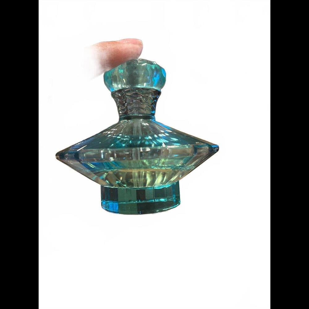 Vintage Aqua Perfume Bottle - Elegant Glass Design